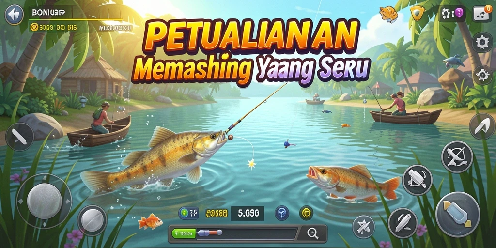 Tangkapan ikan yang megah dalam pengalaman memancing yang realistik.