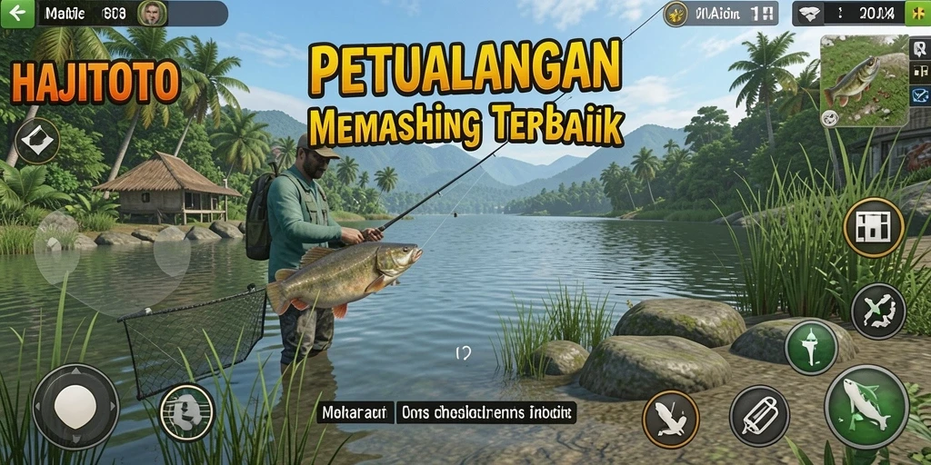 Tampilan gameplay memancing yang menakjubkan di HAJITOTO.