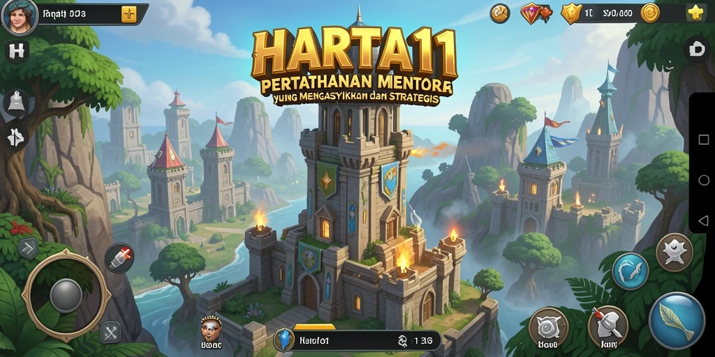 Tampilan permainan HARTA11 yang seru dan penuh strategi pertahanan menara.