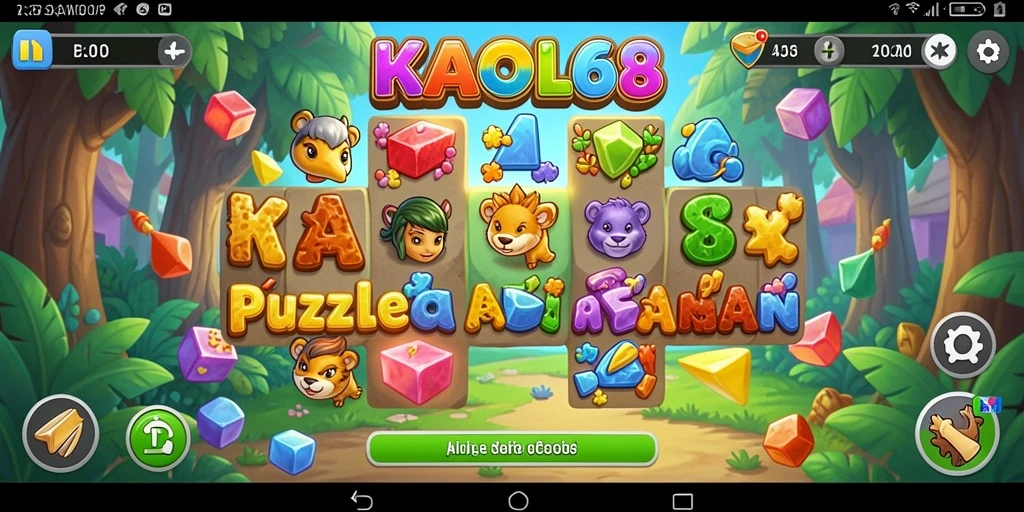 Tangkapan layar KAOL68 menampilkan gameplay puzzle yang menantang dan menarik.