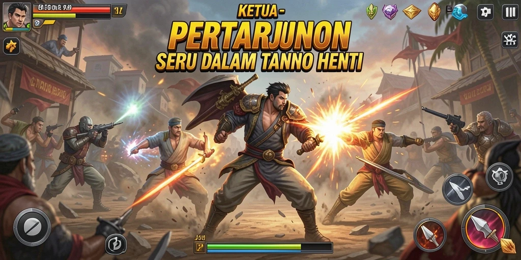 Tampilan seru dan mendebarkan dari gameplay KETUA yang penuh aksi.
