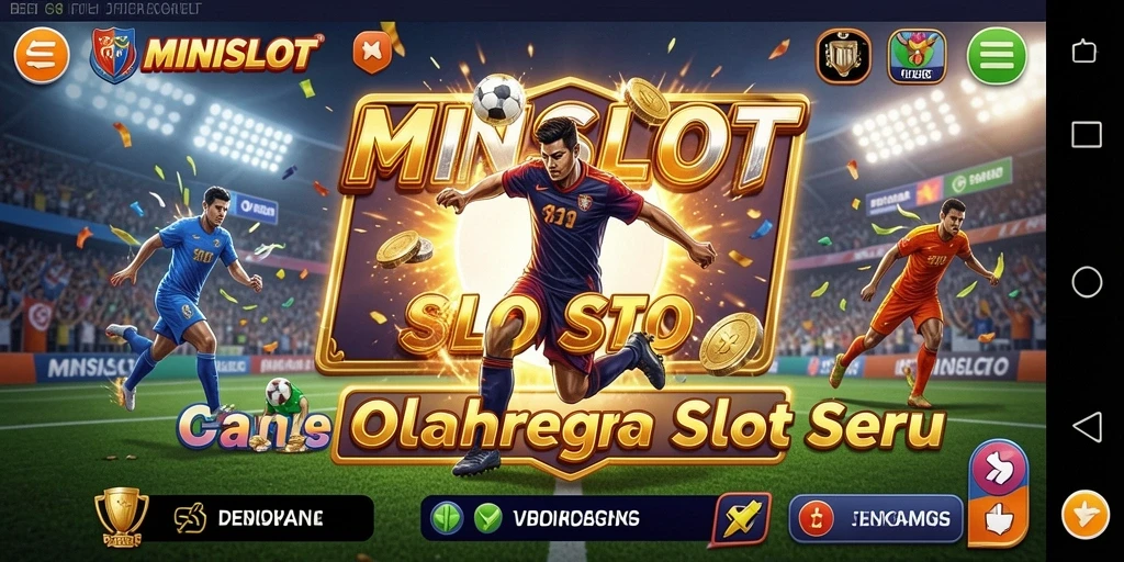 Tampilan seru gameplay MINISLOT dengan tema olahraga yang menarik.