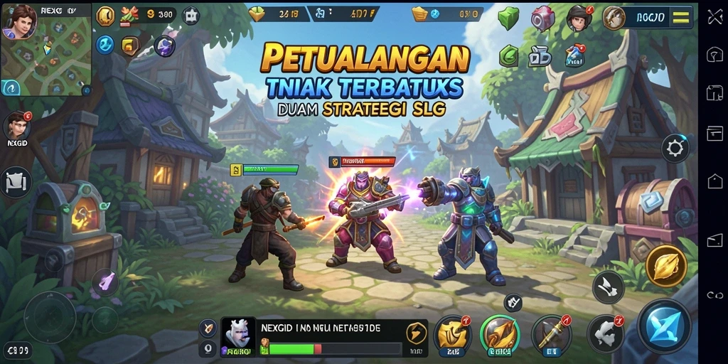Tampilan gameplay NEXGID yang menawan dan penuh aksi.