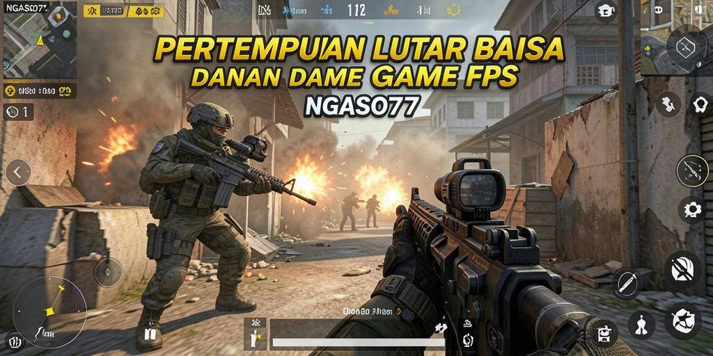 Tampilan gameplay menarik di NGASO77 dengan aksi FPS yang seru.
