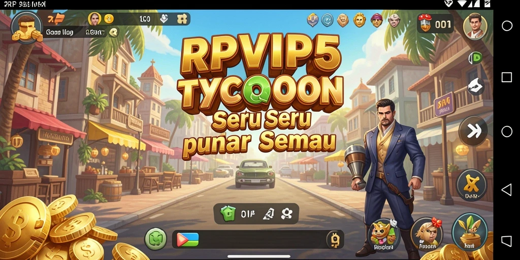 Tampilan gameplay RPVIP5 yang menarik dengan elemen Tycoon.