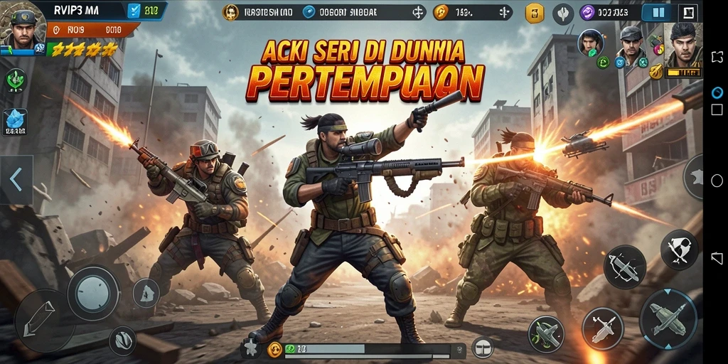 Tampilan gameplay RVIP3 yang mendebarkan dan penuh aksi.