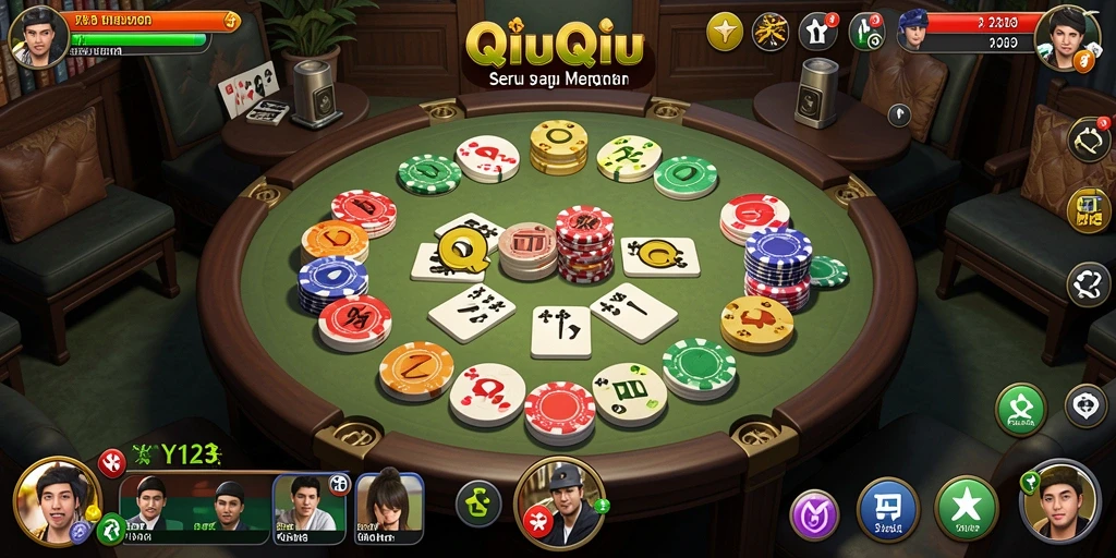 Tampilan gameplay seru dalam QiuQiu.